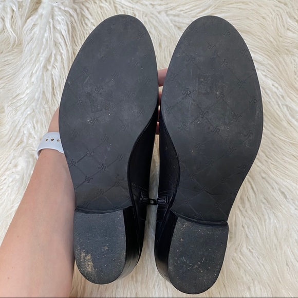 JACK ROGERS black leather Bailee scalloped booties - Picture 9 of 16